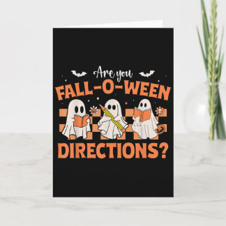 Are You Fall-o-ween Directions Funny Teacher Hallo Card