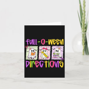 Are You Fall-o-ween Directions Funny Teacher Hallo Card