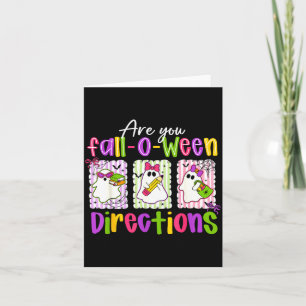 Are You Fall-o-ween Directions Soky Cute Ghost Tea Card