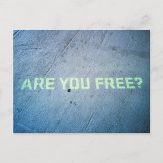 Are You Free Postcard