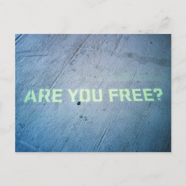 Are You Free Postcard (Front)