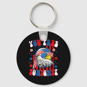 Are You Free Tonight 4th Of July American Bald Eag Keychain
