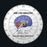 Are You Greater Than The Sum Of Your Parts? Brain Dartboard<br><div class="desc">Showcase your wry brainy and conscientious side with a dose of conscience with any of these anatomical gifts featuring the different parts of the human brain along with the following ponderous query: "Are You Greater Than The Sum Of Your Parts?" Make others do a double-take with a dose of intelligent,...</div>