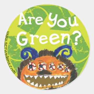 Are You Green? Classic Round Sticker