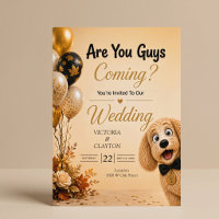Are You Guys Coming? Funny Dog Fall Wedding