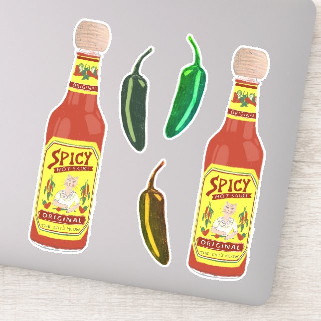 Are you Kitten? Hot Sauces Cute Cat Spicy Salsa (Detail)