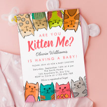 Are You Kitten Me? Kitty Cats Neutral Baby Shower