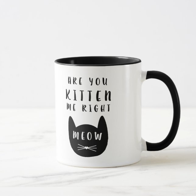 Are you Kitten me right Meow?  Mug (Right)