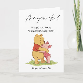 Are You OK? Winnie the Pooh & Piglet Card