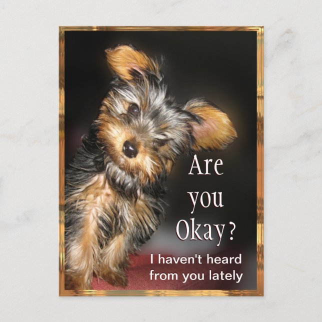 Are you Okay? Customizable Postcard (Front)