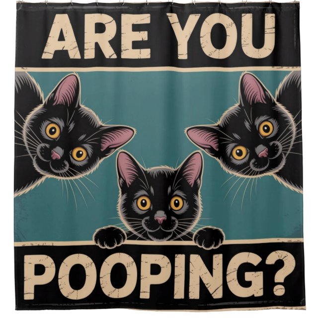 "Are You Pooping?" Funny Black Cats (Front)