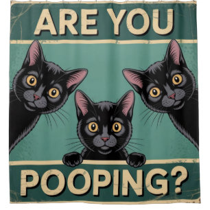"Are You Pooping?" Funny Black Cats