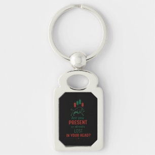 Are You Present? – Trader Mindset   Bull  Keychain