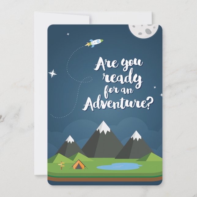 Are you ready for an Adventure? YES! Invitation (Front)