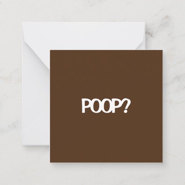 Are you ready for... POOP? Card (Back)