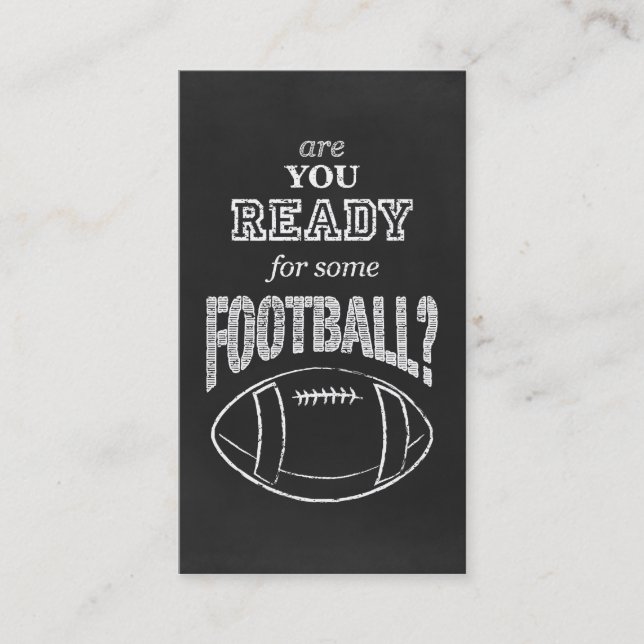 are you ready for some football? business card (Front)