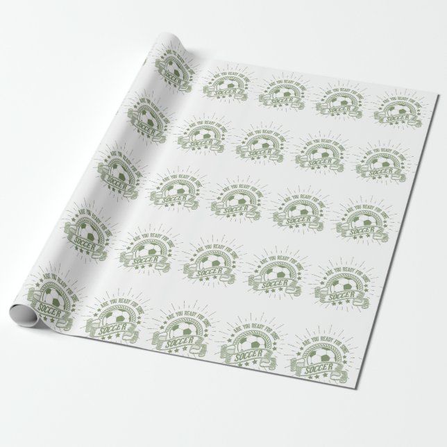 Are You Ready For Some Soccer Wrapping Paper (Unrolled)