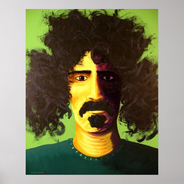 "Are you serious?" Pop Art Poster of Frank Zappa (Devant)