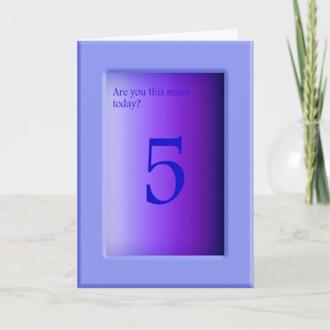 Are you this many today? card (Front)