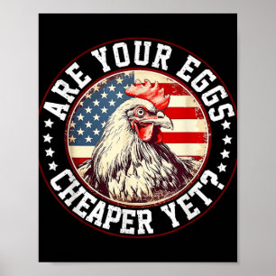 Are Your Eggs Cheaper Yet Funny Quote Saying Polit Poster