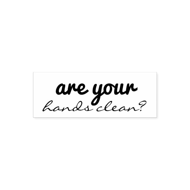 are your hands clean- hand stamper self-inking stamp (Design)