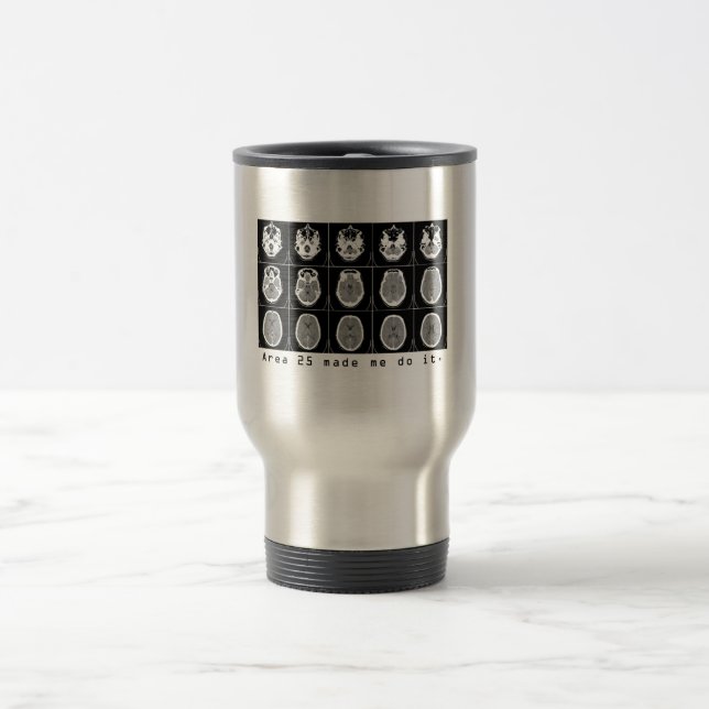 Area 25 made me do it. travel mug (Center)