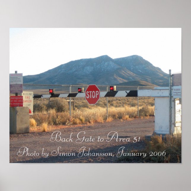 Area 51 Back Gate Photo Poster (Front)