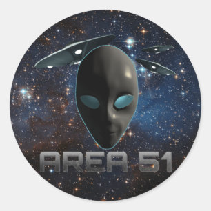Area 51 classic round sticker