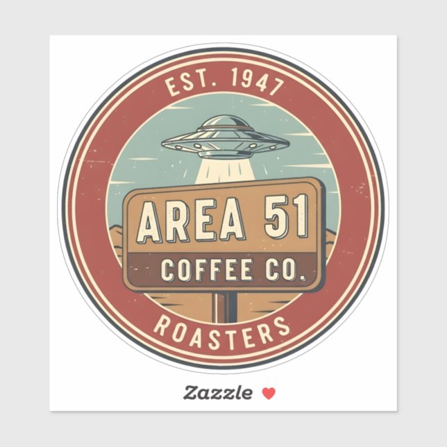 Area 51 Coffee Roasters Vintage Badge (Sheet)