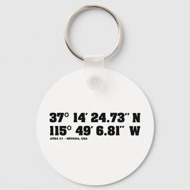 AREA 51 - coordinates Keychain (Front)