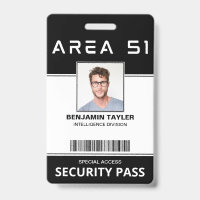 Area 51 Customized Employee Photo ID Security Pass