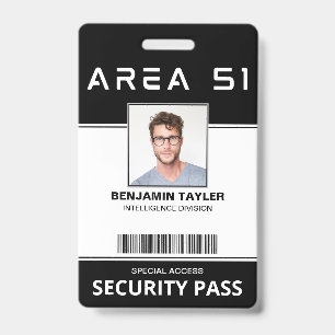 Area 51 Customized Employee Photo ID Security Pass Badge