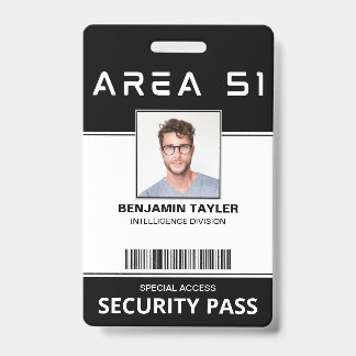 Area 51 Customized Employee Photo ID Security Pass Badge