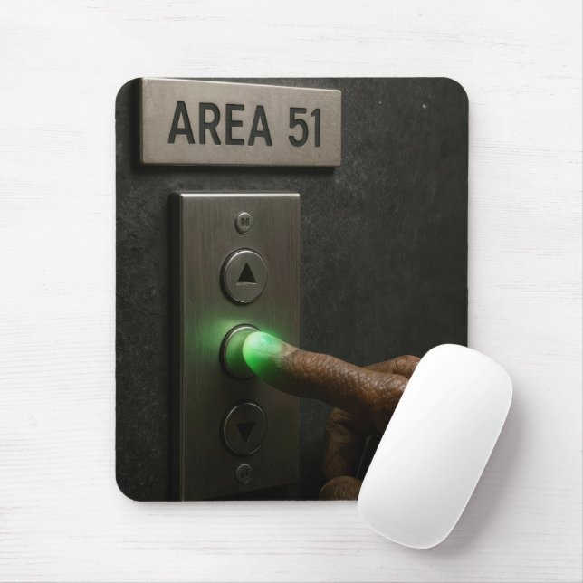 Area 51 Elevator Button Mouse Pad (With Mouse)