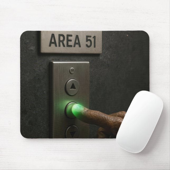 Area 51 Elevator Button Mouse Pad (With Mouse)