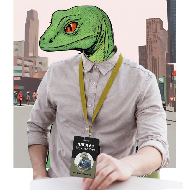 Area 51 Employees pass access all areas Lizard  Badge (Creator Uploaded)