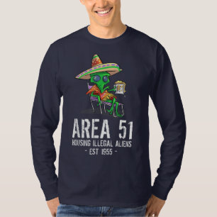 Area 51 Gag Gift UFO Drunk Illegal Alien T-Shirt
