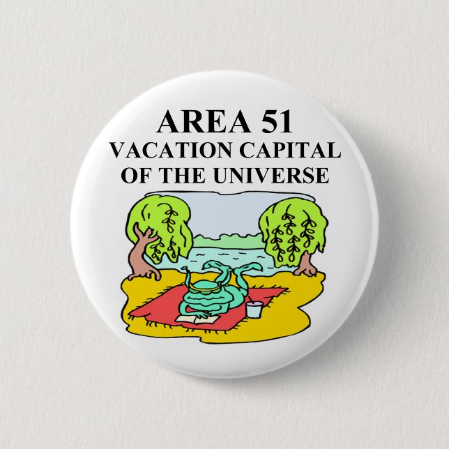 area 51 joke 2 inch round button (Front)