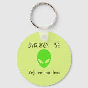 Area 51 Let's see them aliens Keychain
