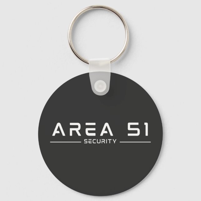 Area 51 Security Alien Extraterrestrial UFO Keychain (Front)