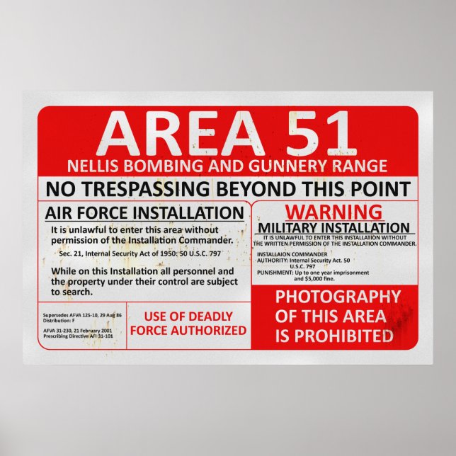 Area 51 Sign (Front)