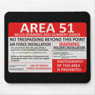 Area 51 Sign Mouse Pad