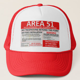 Area 51 Sign Trucker Hat