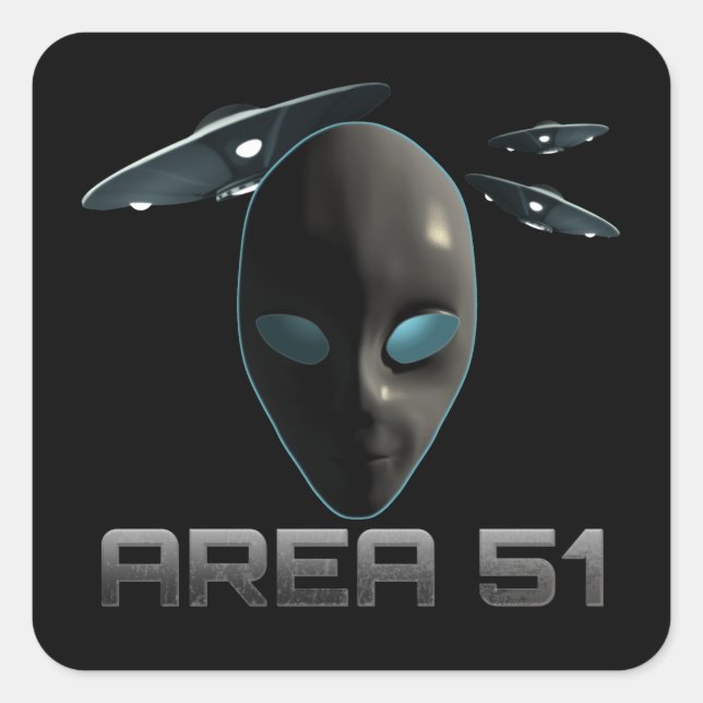 Area 51 square sticker (Front)