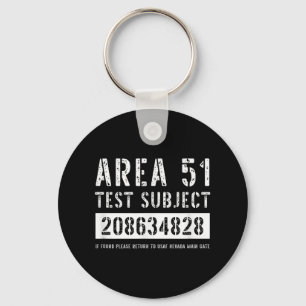 Area 51 Test Subject 4828 Alien Abduction Hallowee Keychain