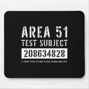 Area 51 Test Subject 4828 Alien Abduction Hallowee Mouse Pad