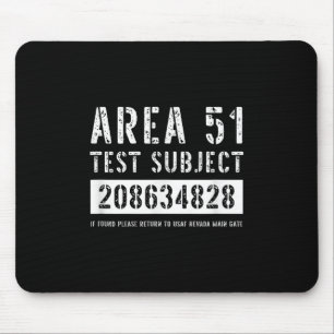 Area 51 Test Subject 4828 Alien Abduction Hallowee Mouse Pad