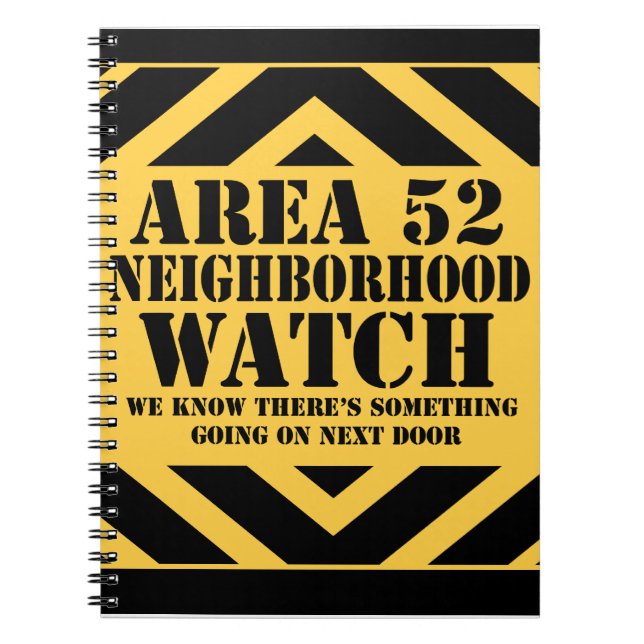 Area 52 Neighbourhood Watch Notebook (Front)
