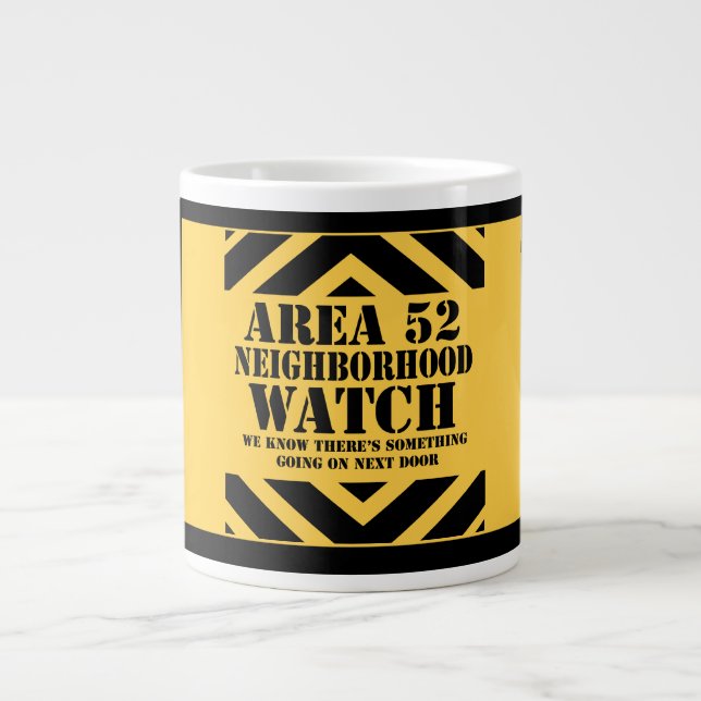 Area 52 Neighbourhood Watch Patrol Large Coffee Mug (Front)