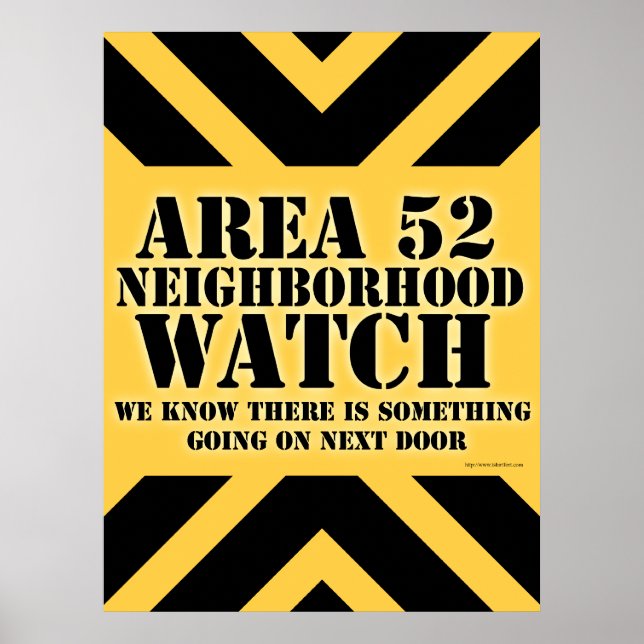 Area 52 Neighbourhood Watch Poster (Front)